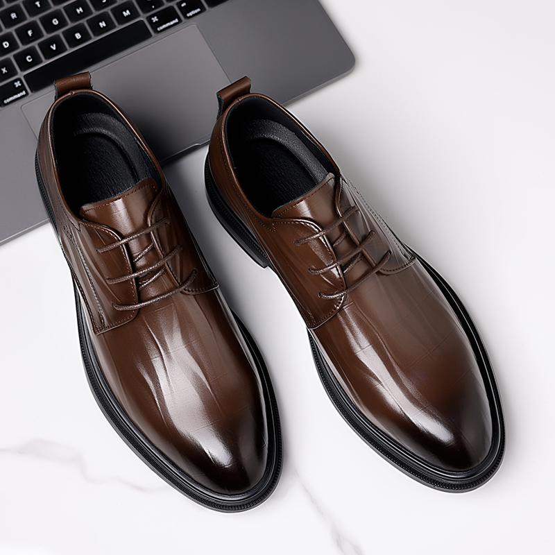 

Высококачественные Новые Мужские Formal Classic Chelsea с Острым Носком, Износостойкие, Удобные Кожаные Туфли 38 коричневый