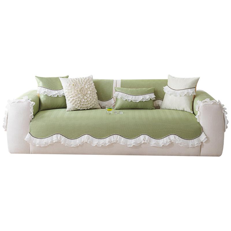 French Skirt Cool Mat Cushion  New Special-Shaped Non-Slip Sofa Cover Towel Summer Ice Silk Sofa Cushion