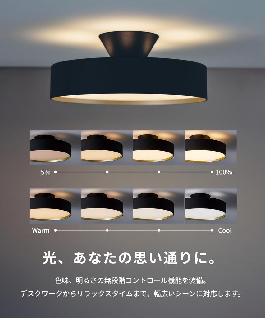 Artwork Studio Glow 4000 LED Ceiling for rooms up to 8 tatami hours of color temperature control indirect remote control Champagne LED Light, mats,