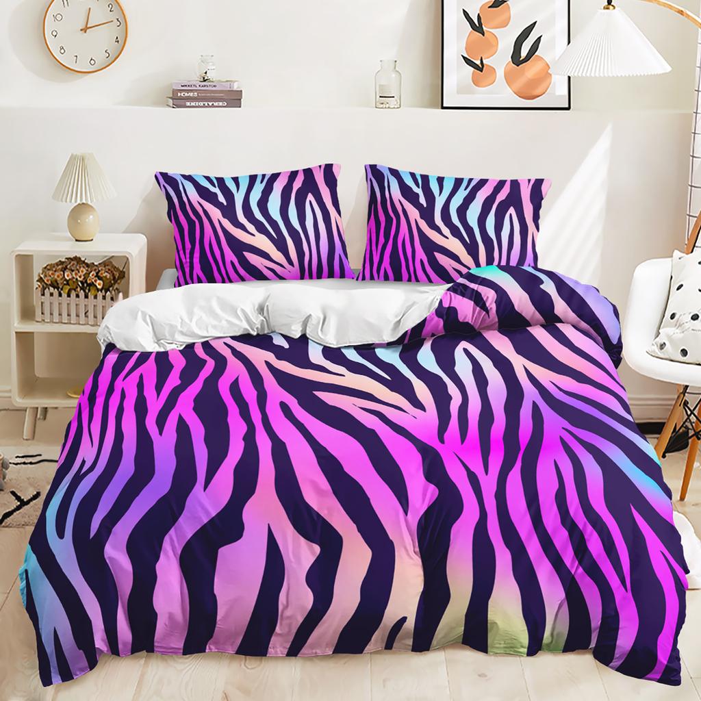 Heimtextilien 3D Digitaldruckmuster Verschiedene Größen Bettbezug Kissenbezug Schlafzimmer (3-teiliges Set) Bettwäsche-Set