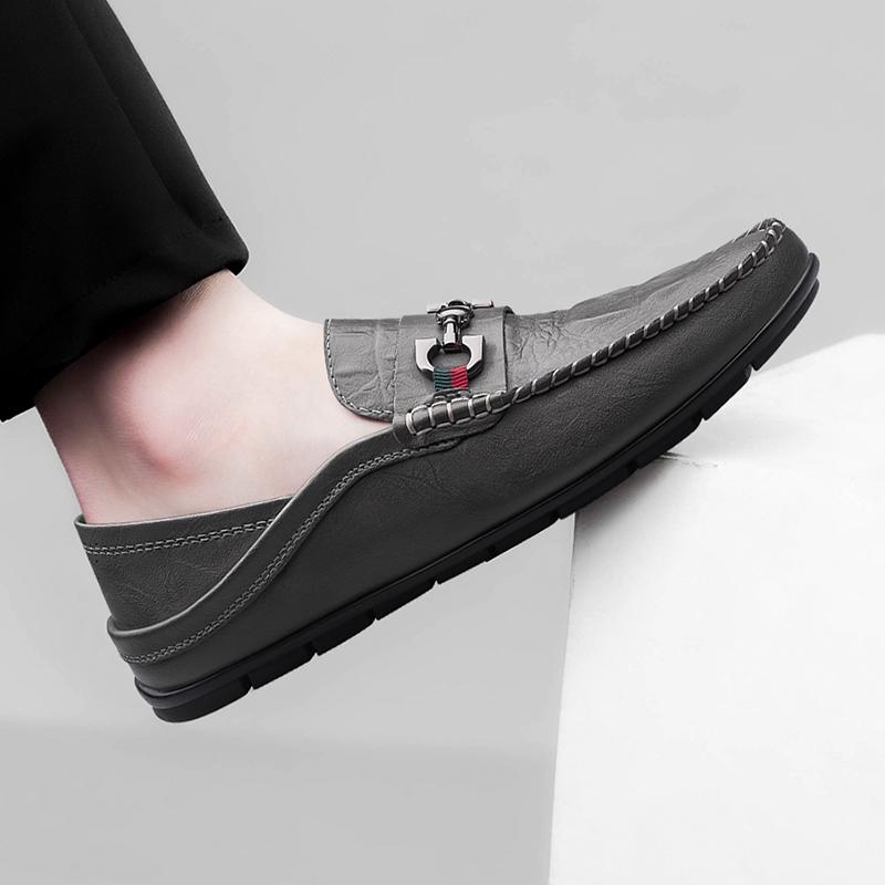 Fashion Embossing Pattern Male Business Shoes Genuine LeatherLoafers Men Shoes for Wedding All-match Male Comfortable Casual Men Shoes