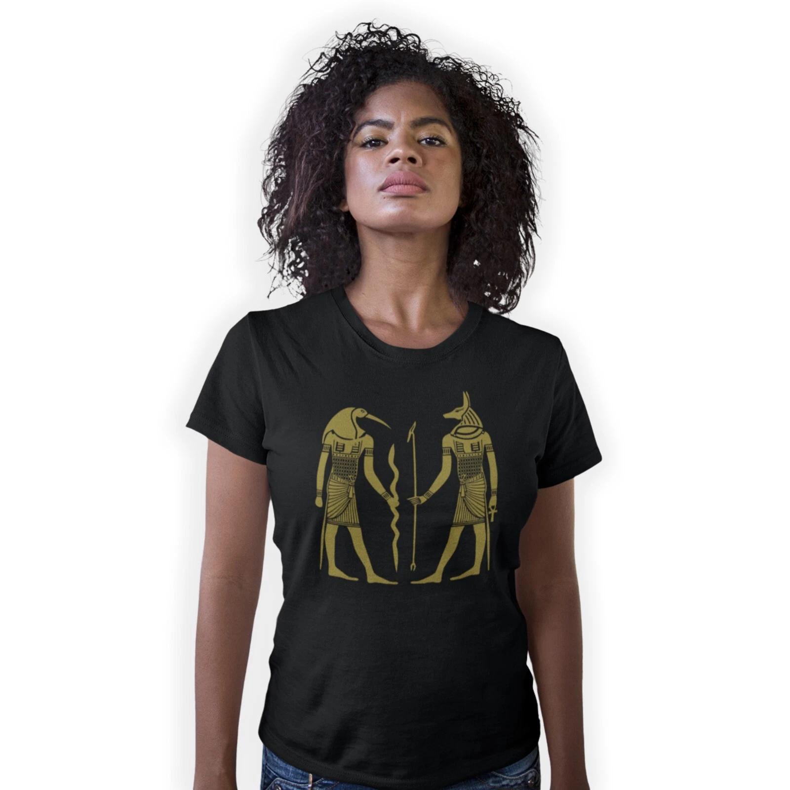Ancient Egyptian Gods Thoth and Anubis T-Shirt Gift Size S-5XL 3XL