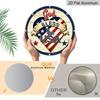 2D Flat Retro Round Aluminum Wall Hanging, Independence Day Heart Flag Design, Indoor Outdoor Wall Decor, Commemorative Gift for Home Bar Cafe