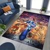 1pc Mega Man Anime Cartoon Design Office Chair Mat Non-Slip Carpet for Home Decor, Suitable for Office, Living Room, Bedroom, Game Room - Perfect Gift
