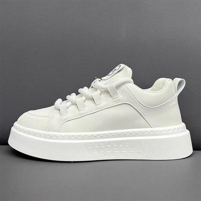 Light Luxury High-end Platform Men's Shoes 2025 Spring and Summer New Leather White Shoes Internet Celebrity Explosion Korean Version of Sports