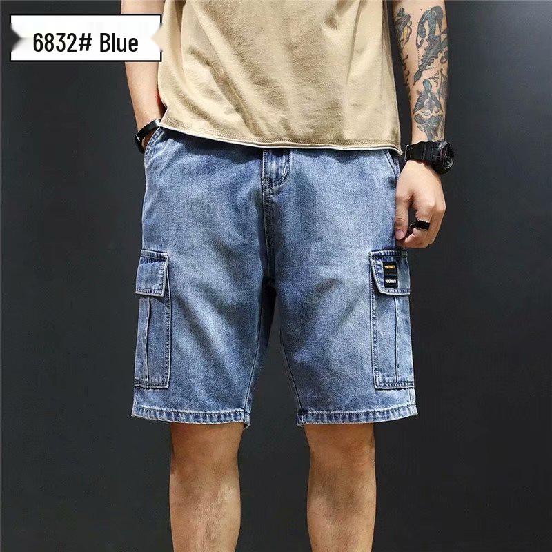 Men's Trendy Summer Multi-Pocket Denim Workwear Shorts