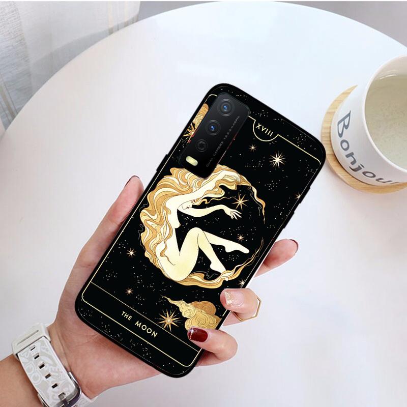 Boska Kobiecość Tarot Etui na Telefon Dla VIVO Y31 Y21 Y70 Y21S Y20 Y72 1907 Y12 Y11S Y53S Y33S Y55 Y76 Y51 Y15S Y01