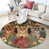 Cougar Pattern Round rug,Carpet Rug for Living Room Bedroom  Playroom ,Non-slip Floor Mat,Holiday Gifts and Birthday Gifts.