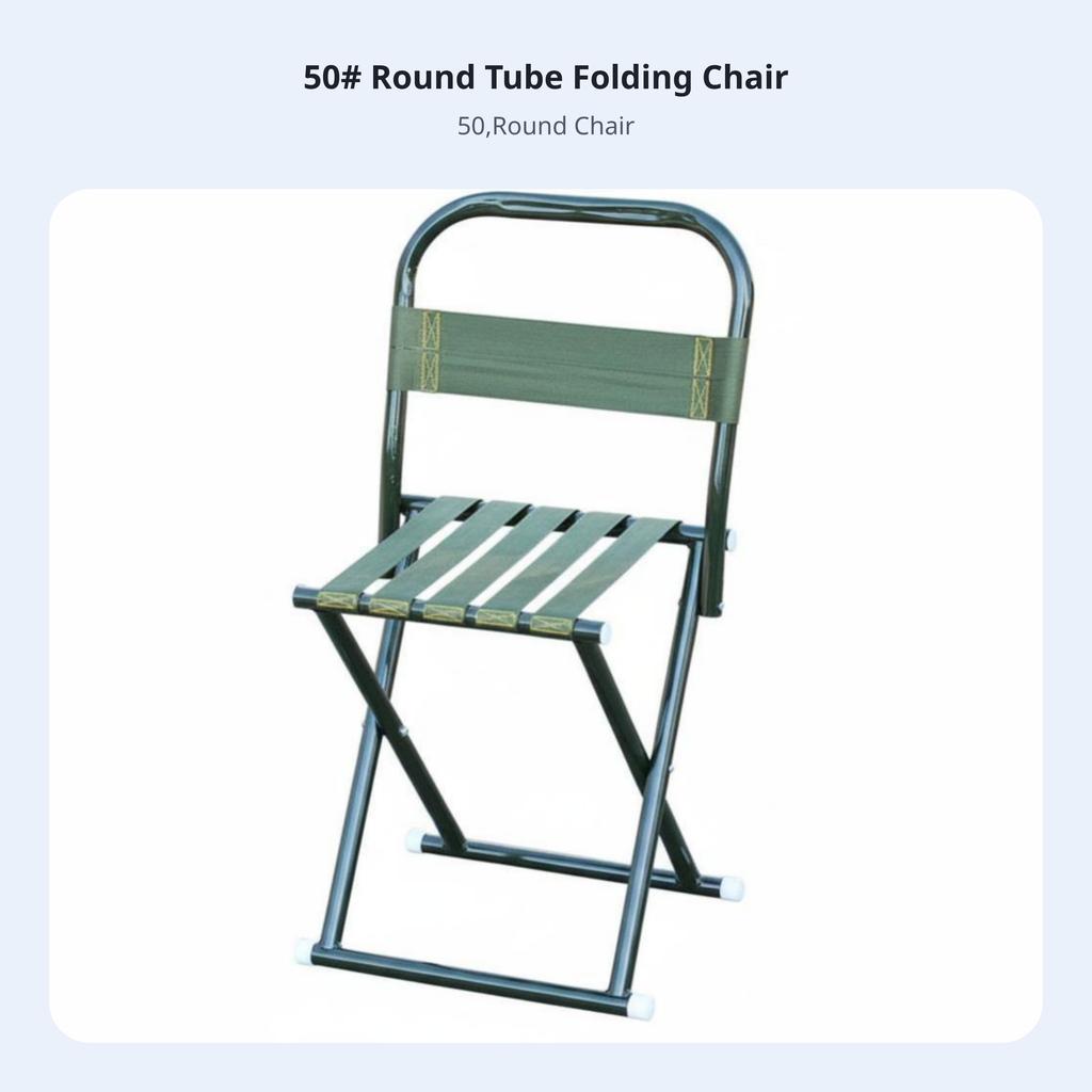 Foldable Stool With Spinerest Foldable Design Foldable Chair With Spinerest Space-Saving Long-Lasting For Fishing