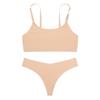 CINOON Frauen Nahtlose Bh Set Sexy Low Taille Tanga Draht Frei Bh Bralette Dessous Büstenhalter Eis Seide Weibliche Unterwäsche Set