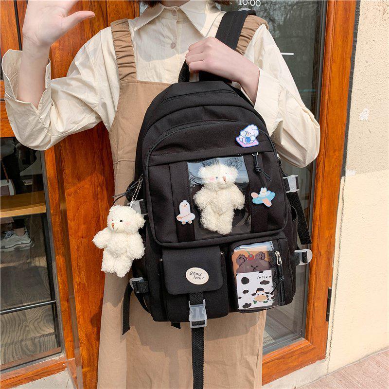 Stylish Large Capacity Korean Ulzzang Cartoon Backpack for Teen Girls