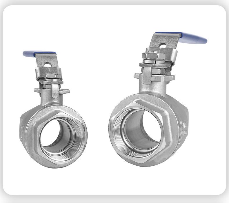 304 Stainless Steel Full Bore Two-Piece Ball Valve for Water Pipe Control