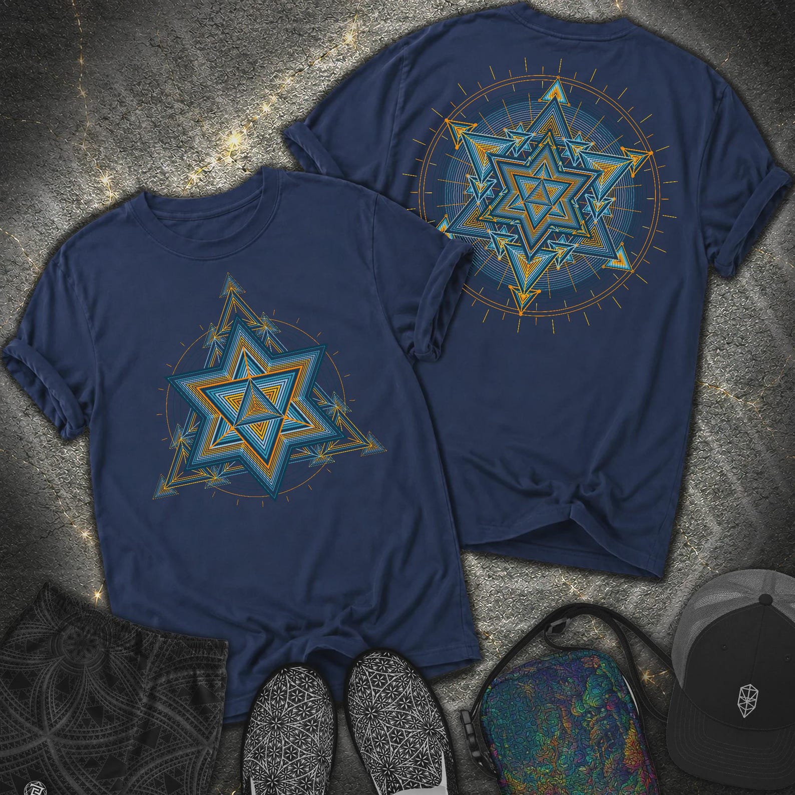 Merkaba Light Matrix 2 Sided Comfort T-Shirt L