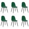 VidaXL Set of 6 Dining Chairs, Dining Seats, Meal Chairs, Dining Room Kitchen Home Interior Furniture, 3082883