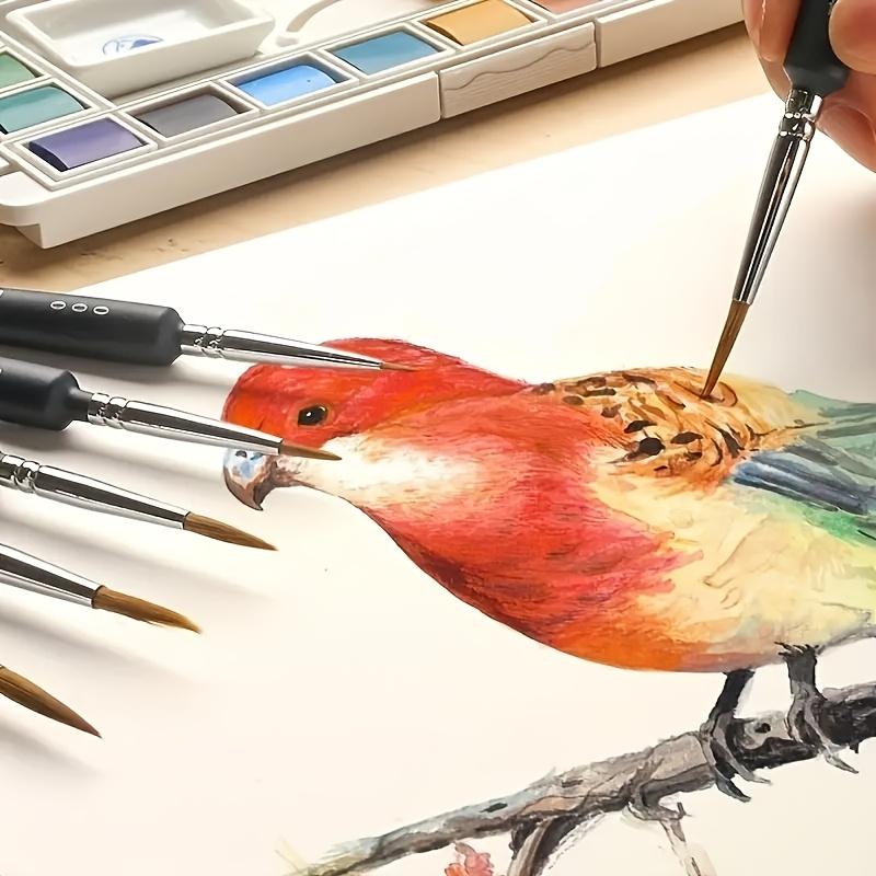 Malpinsel-Set - DIY Figurenmalkreiden, Nylonborsten, Geeignet für Aquarell, Ölmalerei, Acrylmalerei, Detailpinsel