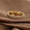 Silve Exquisite White Zircon Engagement Jewelry for Women's Fashion Finger Accessories Party Round Ring