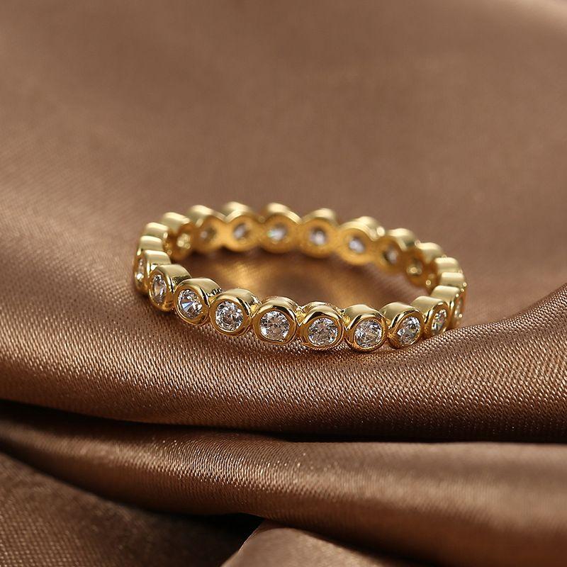 Silve Exquisite White Zircon Engagement Jewelry for Women's Fashion Finger Accessories Party Round Ring