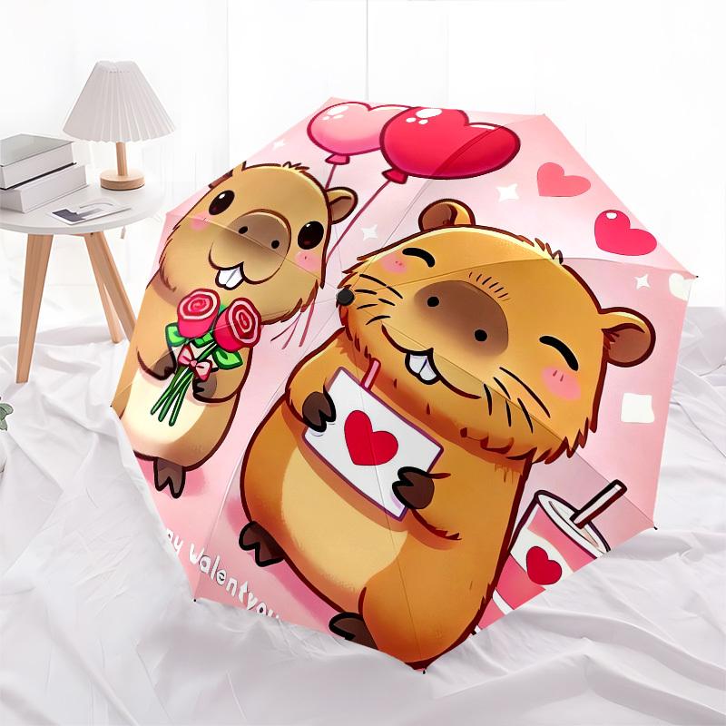 

1pc Love Bears Valentine s Day Heart Umbrella with Plastic Handle,Compact & Stylish,Suitable for All Seasons Home Travel Outdoor N068