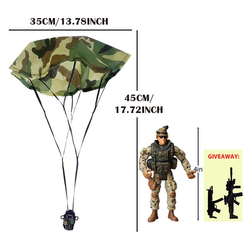 Parachute Toy Army Police Military Snow Navy Soldier Action Figure Toy Hand Throwing Kids Game for Boy Children Christmas Gift