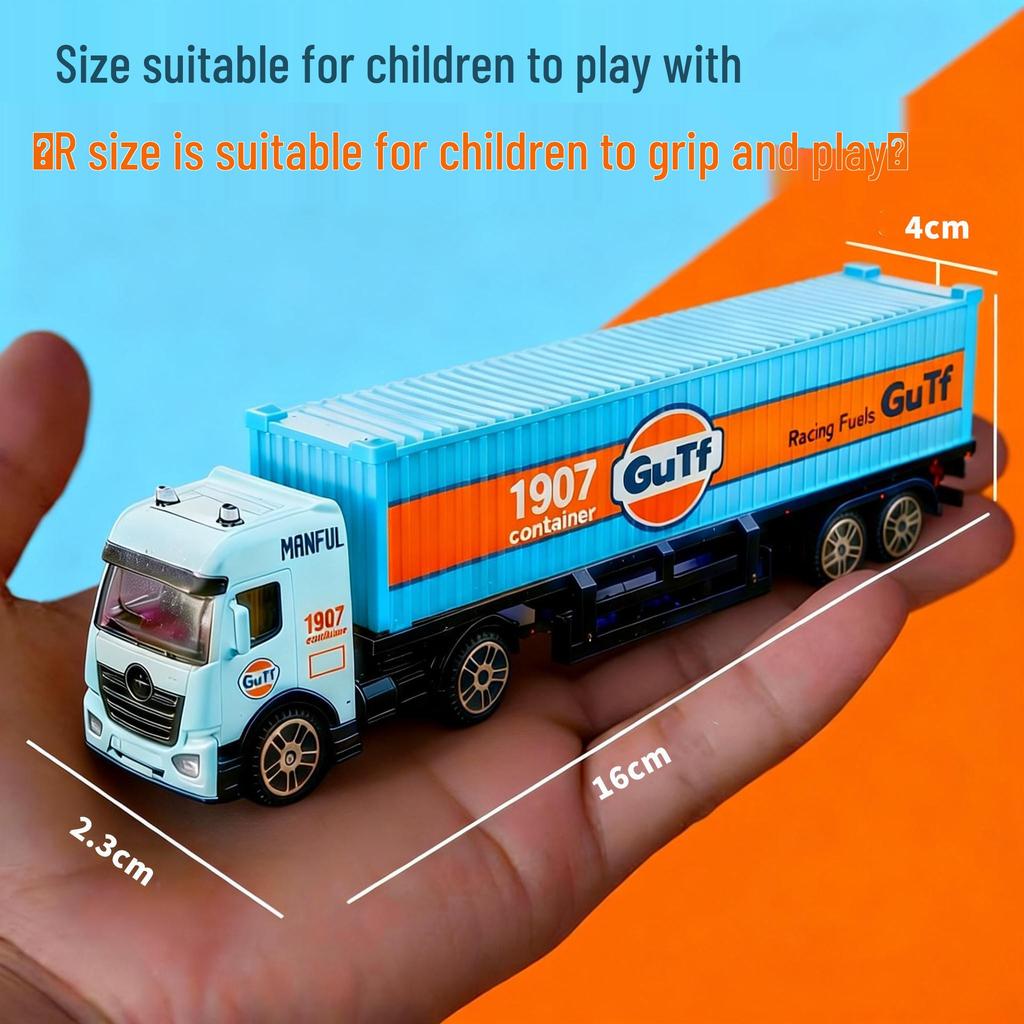 Children's 1:64 Alloy Transport and Refrigerated Truck Toy Model