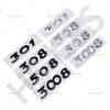 SQOB1 ABS 206 207 301 308 Rear Trunk Logo 307 508 3008 2008 4008 5008 Emblem Badge For Peugeot Car Styling Tailgate Emblem Stickers