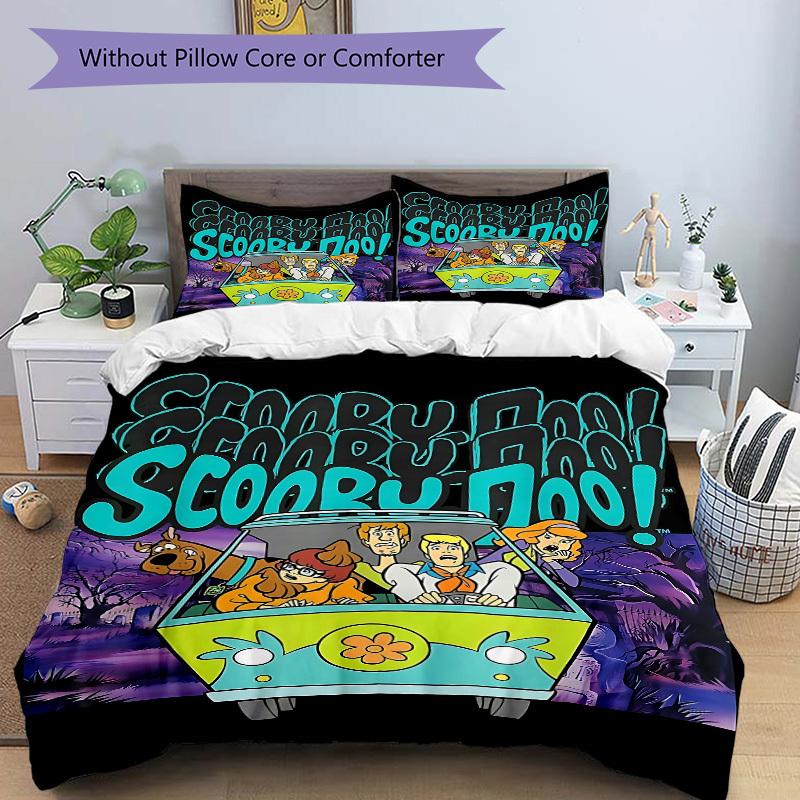 3pcs Scooby-Doo Duvet Cover Set, 1 Duvet Cover + 2 Pillowcases (No Insert), High-Definition Print for All Seasons,Durable yy251103053