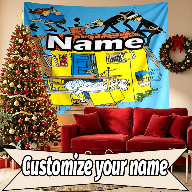 Custom Name Personalized Der Rauber Hotzenplotz Print Tapestry, Wall Art Decor, Bedroom, Dorm, Apartment, LivingRoom, Party Backdrop, Gift for Birthda