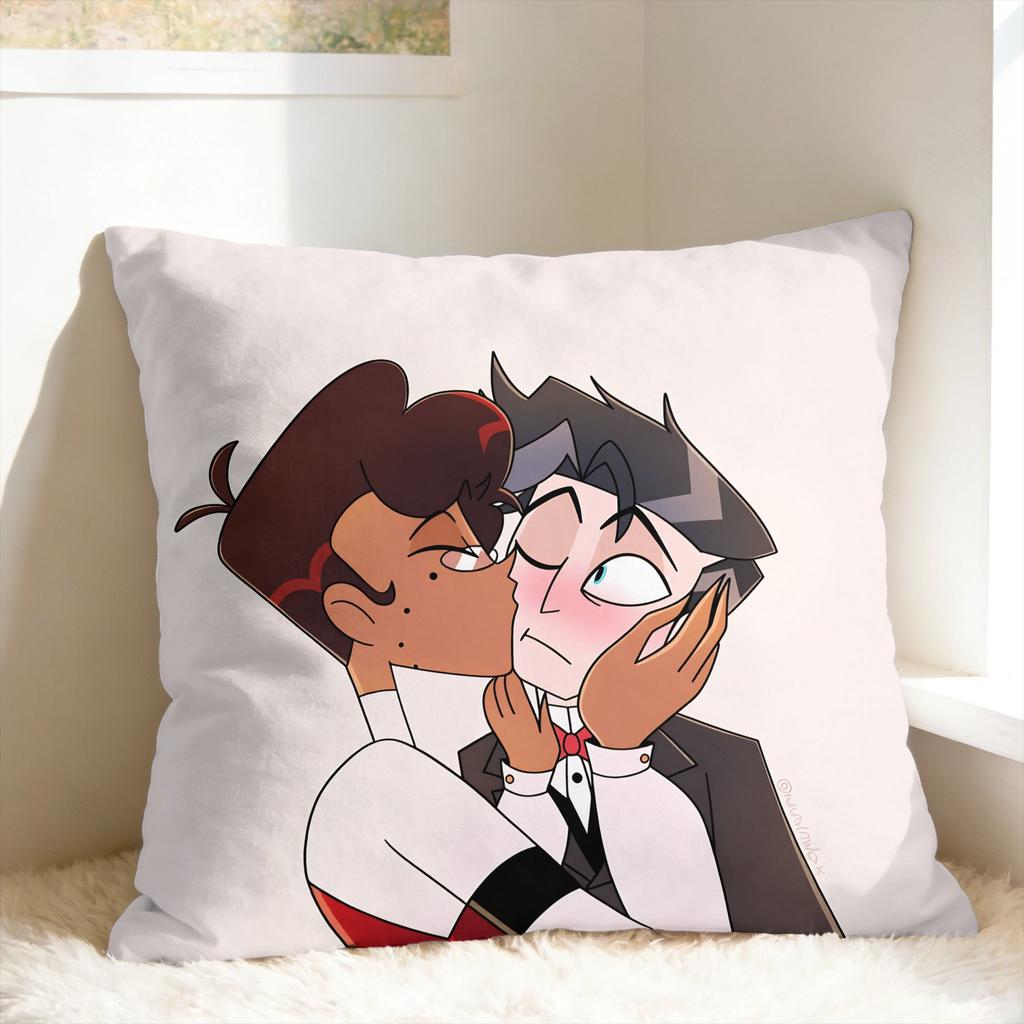 RRadiostatic Vox Alastor Pillow Case Square Pillow Cover For Living Room Sofa Kawaii Pillowcases