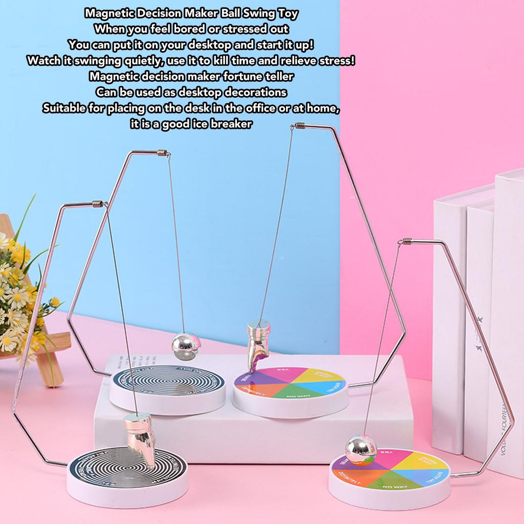 Metal Magnetic Decision Ball Luck Magnetic Decision Maker Ball Swing Toy Gift for Students