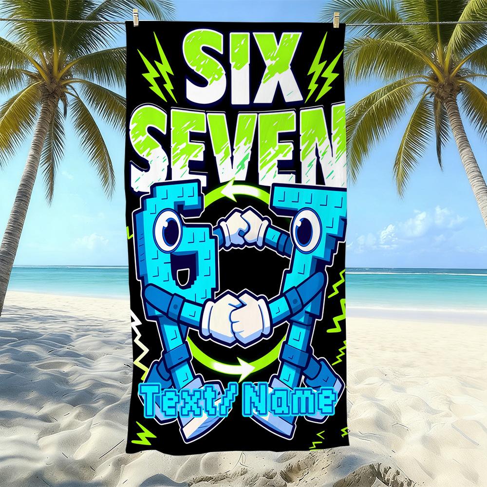 Explosives 67 Digital Bedrucktes Strandtuch Sandfest Absorbierendes Badetuch Meeresurlaub Schnelltrocknendes Handtuch