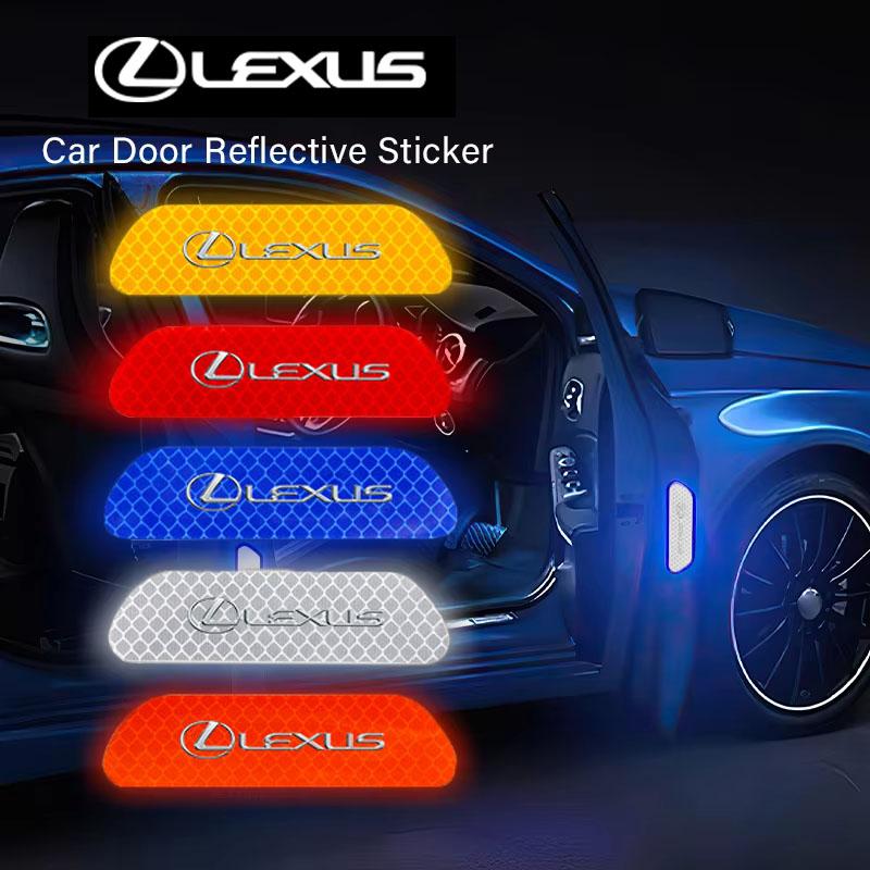 4 Stuks Reflecterende Auto Deurstickers Veiligheidswaarschuwingsteken Voor Lexus F SPORT Plug-in Hybride ES UX 300e GS GX IS LBX NX RX 350h 450h