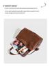2024 Winter Retro Suede Women's Color Block Crossbody Handbag - Large Capacity & Versatile Fashion