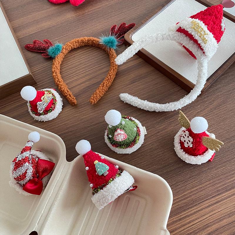 Christmas 3D Deer Hair Clip Headband for Girls