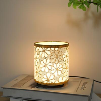 Minimalistische Stoff-Schreibtischlampe, USB-Schalterknopf, weiches warmes Licht, Schreibtisch-Leselicht, Schlafzimmer, Wohnzimmer, Bürolicht