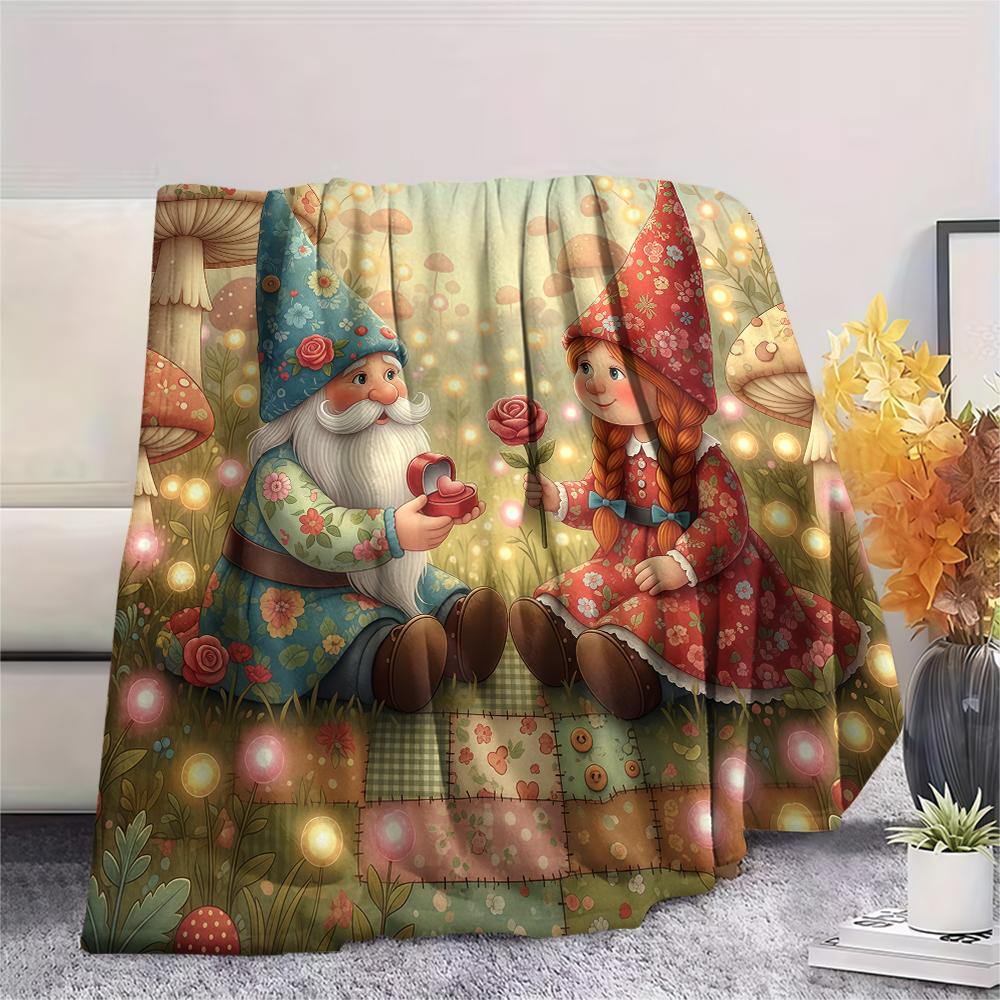 1 Stück Valentinstag Druck Flanelldecke, Hohe Qualität, Bequem für Alle Jahreszeiten, Heimdekoration, Perfekt für Weihnachten, Geburtstagsgeschenk