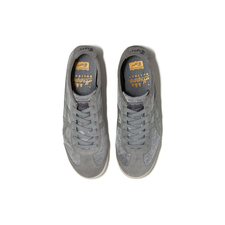 Onitsuka Tiger Mexico 66 Round Toe Lace-Up Shock Absorbing Wear-Resistant Breathable Low-Top Casual Shoes Unisex sneaker Gray 1183B393-600