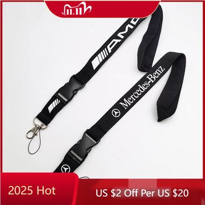 2025 Hot Benz Lanyard Keychain For Mercedes AMG W203 W204 W205 W212 W213 W221 W222 W223 W176 W177 W246 A B C E CLA GLA GLC CLE G
