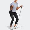 adidas Versatile Tee With Solid Color Logo, Quick-Dry For Sports And Fitness Women Tops Silver-Grey Violet HR7767