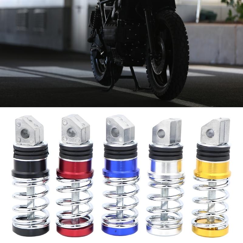 2Pcs Universal Motorcycle Footrest With Anti Vibration Spring Shock Absorption Non Slip Surfaces Aluminum Construction