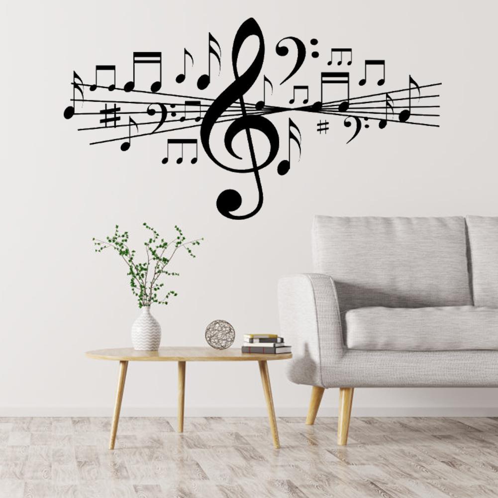 Einzigartiger Stilvoller Musiknoten Wandsticker Aufkleber Schlafzimmer Zuhause Dekorative DIY Aufkleber Dekoration