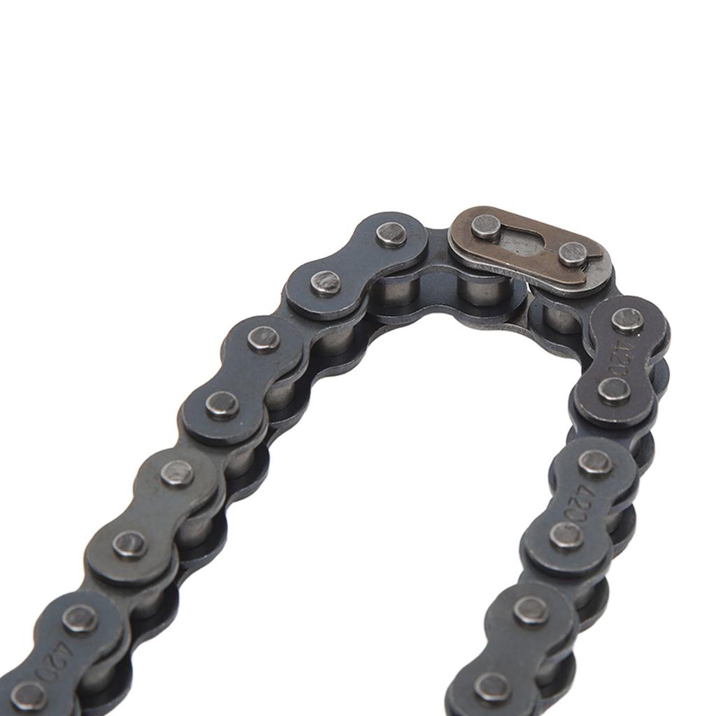 Electric Bike Chain Steel 420 106 Links Electric Bike Cycling Chain for Replacement Black