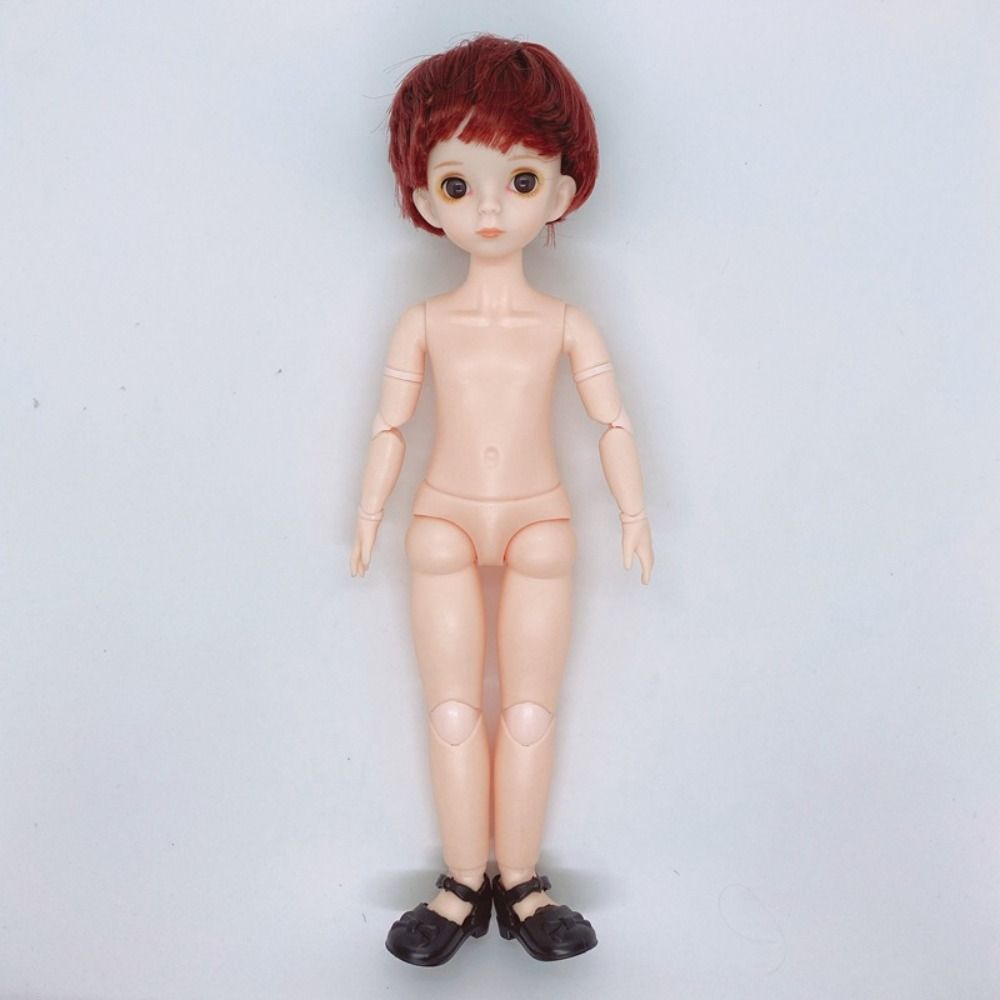 Children With Hair Boys Dolls Toy 3D Eyes Dress Up 16 Doll 30cm Jointed Swivel Joints Doll Collocation