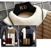 Men's Japanese Retro Color Block Knit Sweater - Autumn/Winter Long Sleeve Casual Pullover