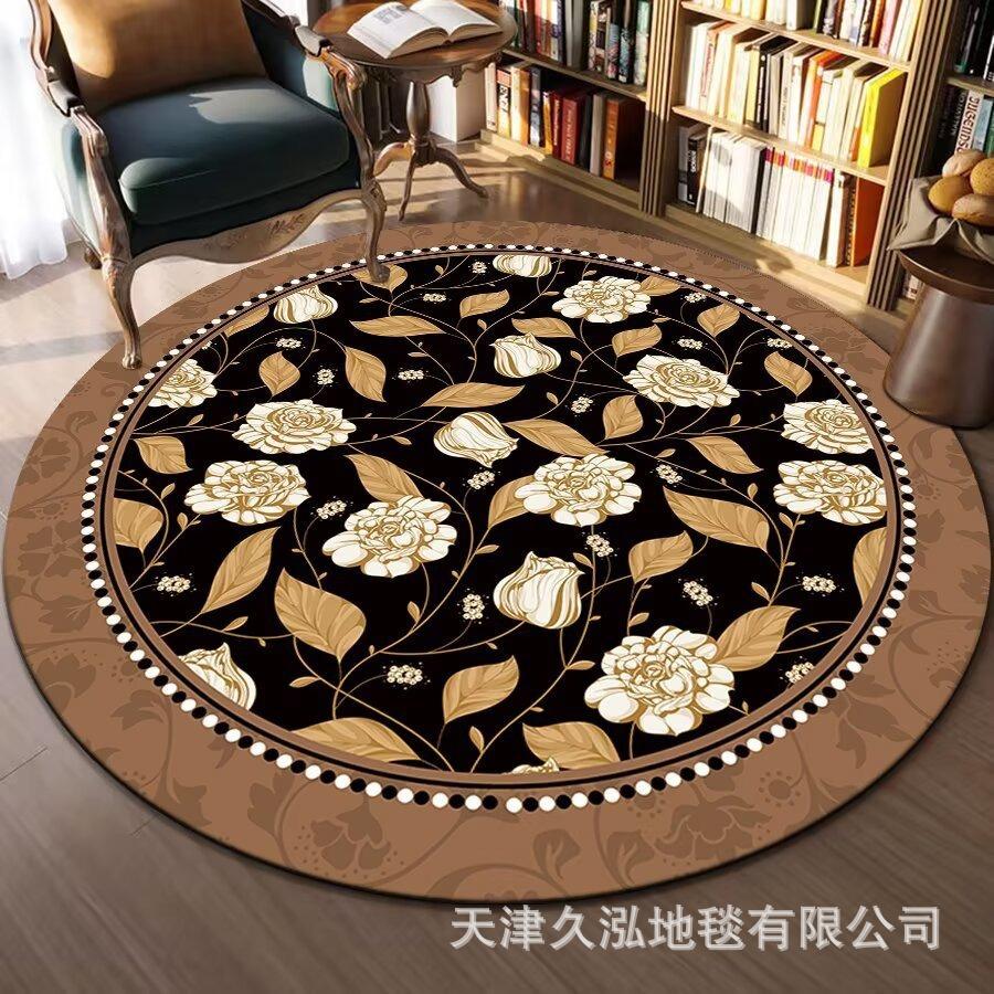 Circular Carpet Bedroom Living Room Carpet Coffee Table Carpet Home Sofa Circular Mat Ethnic Style Carpet