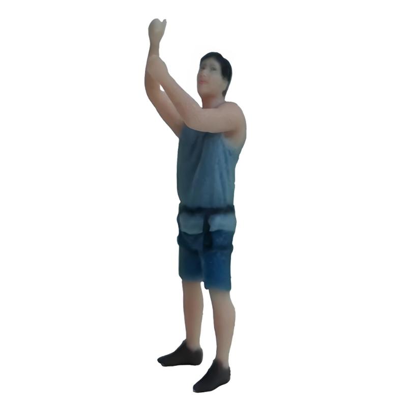 1:64 Scale Hand Painted Resin Figures Miniature People for Dioramas Props,Photography Collector Rock Climber Figure Model