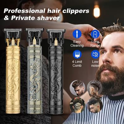 USB Charging Men's Electric Hair Clipper, Wireless Electric Push Clipper Shaving Trimmer Hair Removal Trimmer