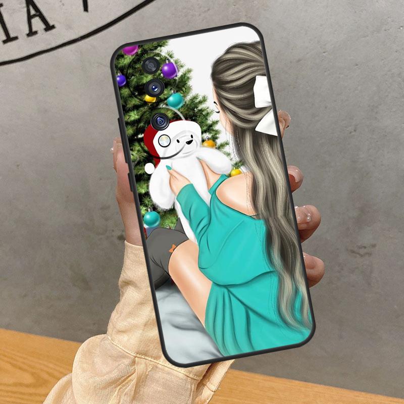 Fashion Girl Merry Christmas Case For Honor Magic 7 Pro 5 6 Lite Cover For Honor 90 70 50 400 200 X9 X8a X8b X9a X9b X9c