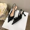 Summer Pointed Toe High Heel Women Sandals Fashion Butterfly-knot Singbacks Pumps Female Elegant Stripper Party Sandalias