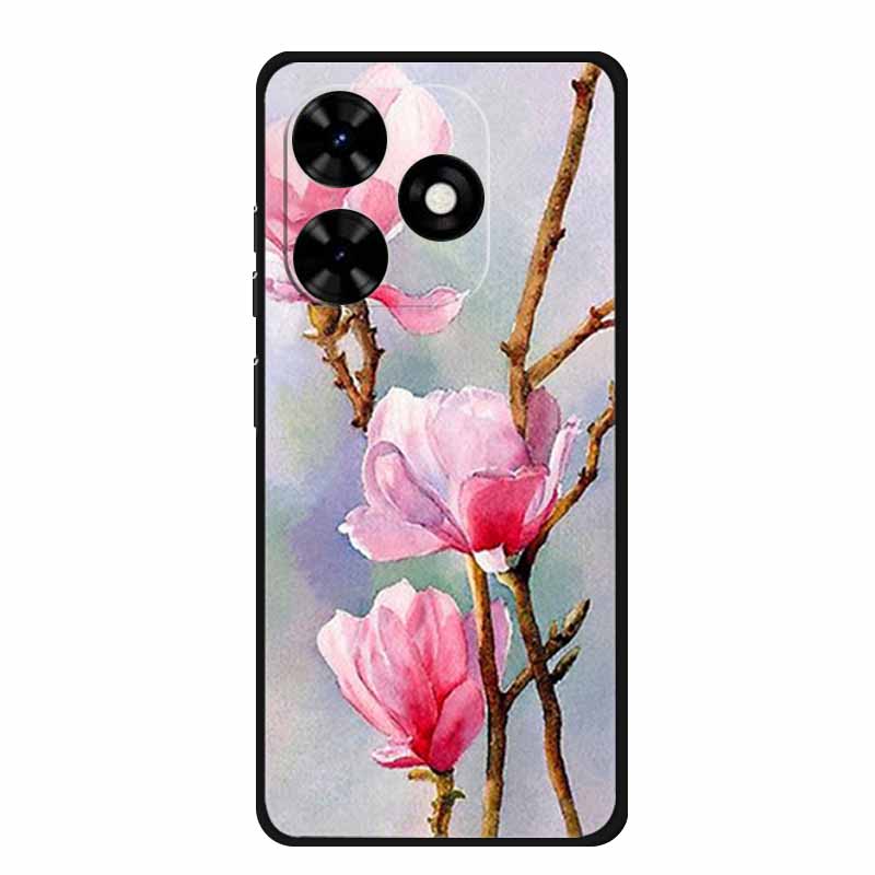 For Tecno Spark Go 2024 Case Luxury TPU Silicone Soft Back Cover Phone Cases for Tecno SparkGo 2024 BG6 Shockproof Flower Fundas