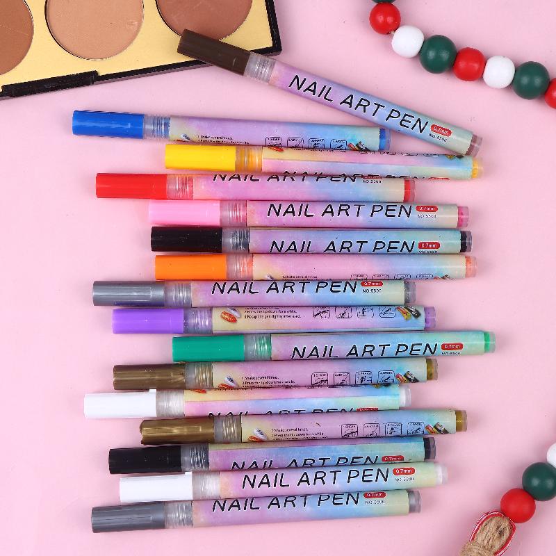 4/12 Stück/Set Bunter Nail Art Graffiti Stift Wasserdicht DIY 3D Nail Art Zeichenstift Abstrakte Linien Feine Malwerkzeuge
